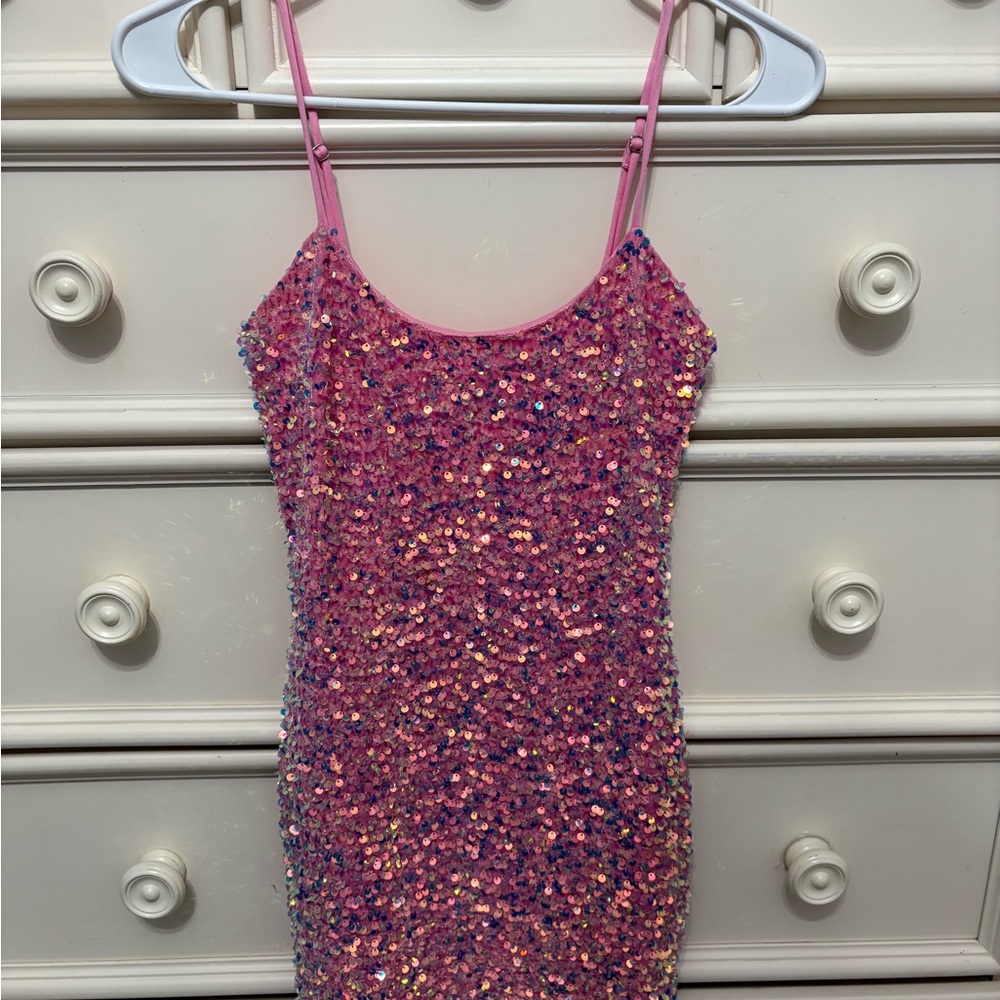 Lucy in the Sky Pink Sequin Dress